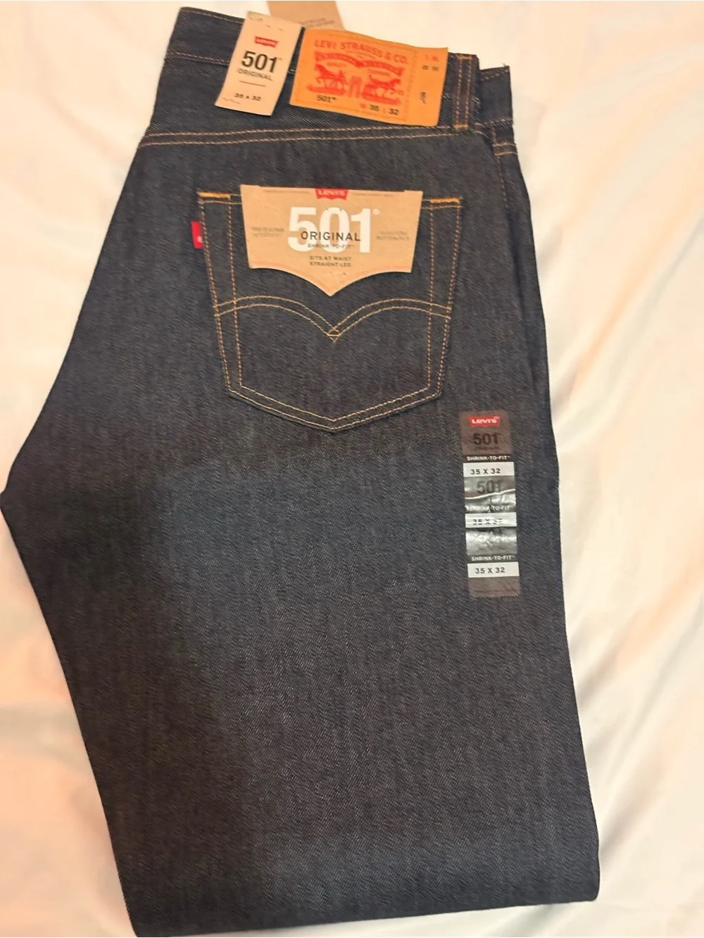 Levi's 501 Straight Leg Men's Jeans - Dark Indigo